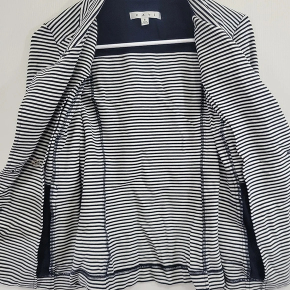 CAbi 823 Life Navy/White Striped Jacket Size Small - Picture 12 of 12
